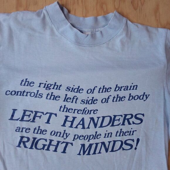 Hanes Other - Vintage Left Handers Right Mind Pun T-Shirt